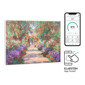 Imagine Klarstein Wonderwall Air Art Smart, încălzitor cu infraroșu, 80 x 60 cm, 500 W, aplicație, poteca din grădină
