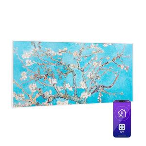 Imagine Klarstein Wonderwall Air Art Smart, încălzitor cu infraroșu, 120 x 60 cm, 700 W, aplicație, flori de migdale