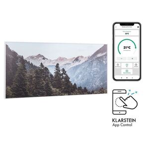 Imagine Klarstein Wonderwall Air Art Smart, încălzitor cu infraroșu, 120 x 60 cm, 700 W, aplicație, munte