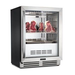 Imagine Klarstein Steakhouse Pro, dulap frigorific pentru maturare carne, 1 zonă, 98 l, 1 - 25 ° C, tactil, oțel inoxidabil