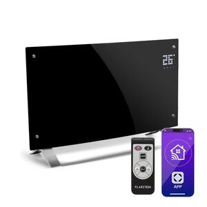 Imagine Klarstein Bornholm Curved Smart, încălzitor cu convecție, 2000 W, control prin aplicație, negru
