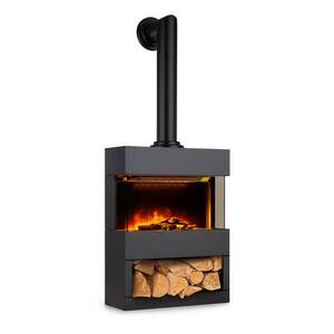 Imagine Klarstein Zermatt, șemineu electric, 900/1800 W, iluzie de flacără, coș de fum
