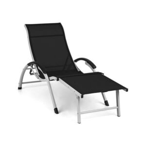 Imagine Blumfeldt Sunnyvale, șezlong cu suport pentru picioare, aluminiu, pe 4 niveluri