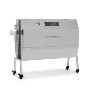 Imagine Klarstein Sauenland Pro XL, grătar cu rotisor, 13 W, 4 roți, otel inoxidabil