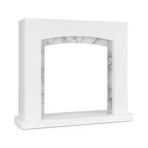 Imagine Klarstein Studio Frame II, capac pentru șemineu, MDF, decorațiuni din marmură