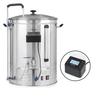 Imagine Klarstein Brauheld Pro, cazan pentru malț, 3300 W, 70 l, 30 - 100 ° C, pompă de circulație, oțel inoxidabil