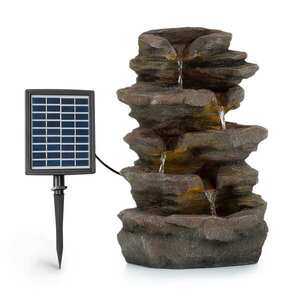 Imagine Blumfeldt Stonehenge, fântână solară, iluminat cu LED, poliresină, baterie litiu-ion