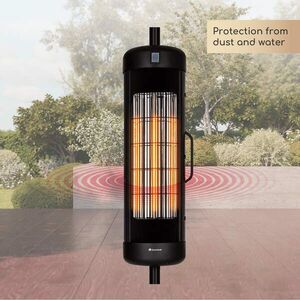 Imagine Blumfeldt Heat Guru Turbo, încălzitor radiant, 2000 W, IP54, utilizare în exterior, montare pe umbrelă