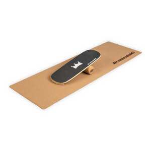 Imagine BoarderKING Indoorboard Classic, placă pentru echilibru, covor, cilindru, lemn / plută, roșie
