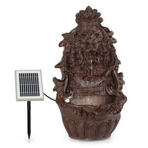 Imagine Blumfeldt Löwenstein fântână de perete 2W pompă solară polyresin 4 LED-uri albe cablu 5m