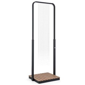 Imagine Blumfeldt Sumatra Breeze Square duș de grădină WPC aluminiu 70x55cm pătrat