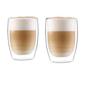 Imagine Klarstein Glaswerk Jesolo, pahare termice cu sticlă dublă, 350 ml, realizate manual, sticlă borosilicată