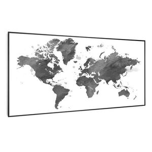 Imagine Klarstein Wonderwall Air Art Smart, încălzitor cu infraroșu, hartă neagră, 120 x 60 cm, 700 W