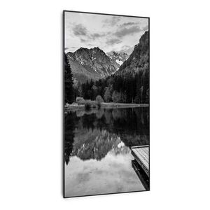 Imagine Klarstein Wonderwall Air Art Smart, încălzitor cu infraroșu, mare alb-negru, 60 x 120 cm, 700 W