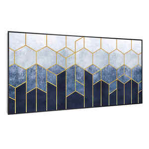 Imagine Klarstein Wonderwall Air Art Smart, încălzitor cu infraroșu, linie albastră, 120 x 60 cm, 700 W