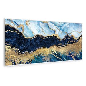 Imagine Klarstein Wonderwall Air Art Smart, încălzitor cu infraroșu, marmură albastră, 120 x 60 cm, 700 W
