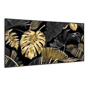 Imagine Klarstein Wonderwall Air Art Smart, încălzitor cu infraroșu, frunză neagră, 120 x 60 cm, 700 W