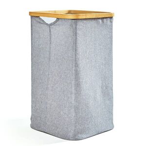 Imagine Blumfeldt Coș de rufe, bambus, bumbac solid, montare ușoară