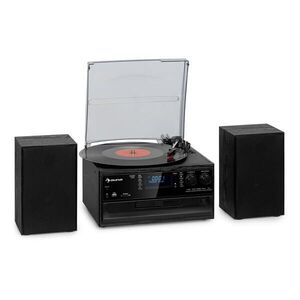 Imagine Auna Oakland DAB Plus, sistem stereo retro, DAB+/FM, funcție BT, vinil, CD player, casetofon, inclusiv și difuzoare