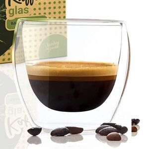 Imagine Bambuswald Pahar pentru cafea, 100 ml, lucrate manual, sticlă borosilicată