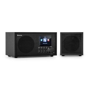 Imagine Auna Silver Star Mini Two argintiu/negru, radio cu internet DAB+/FM, WiFi, BT, difuzor TWS