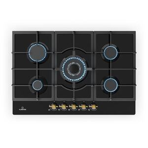 Imagine Klarstein Victoria 5, plită pe gaz, 5 arzătoare, arzătoare Sabaf, suprafață din sticlă ceramică, aspect retro