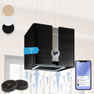 Imagine Klarstein Futurelight Smart hotă insulă Recirculare 413m³/h LED din oțel inoxidabil