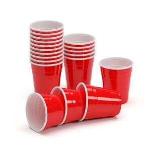 Imagine BeerCup Nadal, pahare pentru shoturi roșii, 2 oz, 50ml, pahare pentru alcool, reutilizabile, rezistente