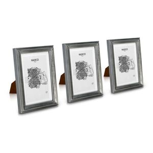 Imagine Casa Chic Lancaster, rame pentru fotografii, dreptunghiulară, set de 3 rame, fotografii de 17 x 12 cm, montată, lemn adevărat