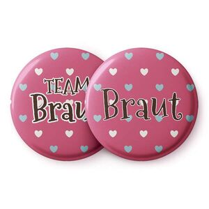 Imagine Spielehelden Insignele Bunte Herzen Herzen Petrecerea burlăcițelor 12 insigne 5, 6 cm extra mare Cadou pentru petrecerea burlăcițelor