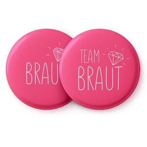 Imagine Spielehelden Insignele Rosa Diamond Petrecerea burlăcițelor insigne 5, 6 cm extra mare Cadou pentru petrecerea burlăcițelor