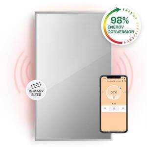 Imagine Klarstein La Palma 1000 smart, încălzitor 2 în 1, infraroșu 120 x 60 cm, 1000 W, partea frontală cu oglindă