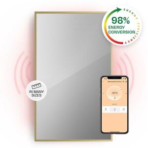 Imagine Klarstein La Palma 1000 smart, încălzitor 2 în 1, infraroșu 120 x 60 cm, 1000 W, partea frontală cu oglindă