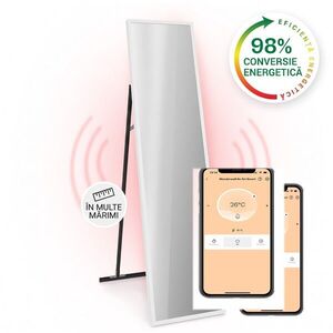 Imagine Klarstein La Palma 900 smart, încălzitor, infraroșu, 40x160cm, 900W, partea frontală cu oglindă