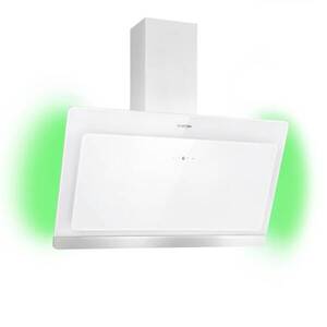 Imagine Klarstein Aurora Eco 90, Hotă, 584 m³/h, 90 cm, Hotă de șemineu, Lumină de fundal, EEC A+