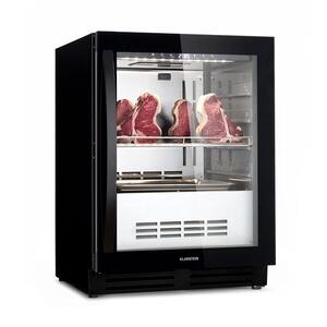 Imagine Klarstein Steakhouse Pro 98 Onyx, frigider pentru maturarea cărnii, 1 zonă, 98 litri, 1-25°C, ecran tactil, fereastră panoramică