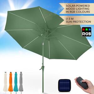 Imagine Blumfeldt Calais, umbrelă de soare, LED, cadru din aluminiu, husă din poliester, protecție UV 50