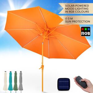 Imagine Blumfeldt Calais, umbrelă de soare, LED, cadru din aluminiu, husă din poliester, protecție UV 50