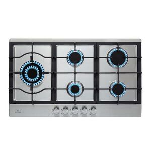 Imagine Klarstein Ignito Chef Edition, 5 zone, plită pe gaz, 5 arzătoare, arzătoare Sabaf, suprafață din sticlă ceramică