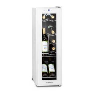 Imagine Klarstein Shiraz 12 Slim, vinotecă, 32 l, 12 sticle, 85 W, 5–18°C, panou de control tactil.