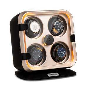 Imagine Klarstein Clover Watch winder, suport pentru 4 ceasuri, 3 rotații, 4 viteze LED
