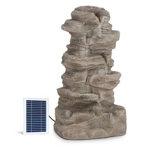 Imagine Blumfeldt Stonehenge XL, fântână solară, iluminat cu LED-uri, polirășină, baterie litiu-ion