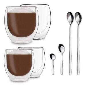 Imagine Feelino DUOS Jumbo Pahare cu pereți dubli 2 x 310 și 410 ml inclusiv lingură de inox