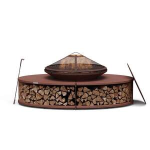 Imagine Blumfeldt Firebowl Ebeko 3 în 1, poate fi folosit ca grătar sau masă, grătar pentru grătar + protecție împotriva scânteilor