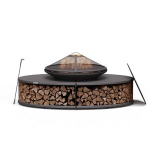 Imagine Blumfeldt Firebowl Ebeko 3 în 1, poate fi folosit ca grătar sau masă, grătar pentru grătar + protecție împotriva scânteilor