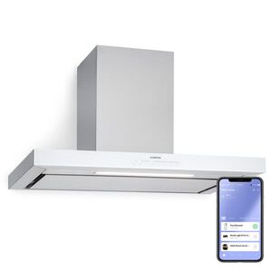 Imagine Klarstein Alinea 90 Smart, hota, 90 cm, montat pe perete, WiFi, A++, 555 m³/h, ecran tactil