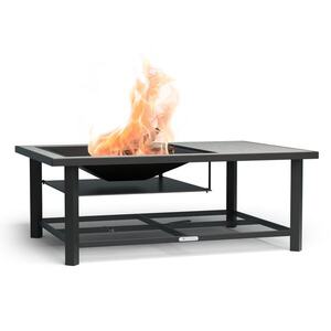 Imagine Blumfeldt Merano Avanzato L șemineu 3 în 1 cu funcție grill, poate fi folosit ca masă 122 x 87 cm