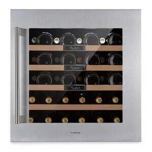 Imagine Klarstein Vinsider 36 Built-In Uno, frigider pentru vin încorporat, 36 sticle, 92 litri, oțel inoxidabil