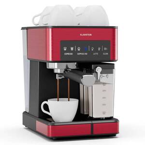 Imagine Klarstein 1, 8 l aparat de cafea cu spumă de lapte, aparat de cafea 20 bar, mașină de cafea măcinată mică cu 1350 W, mașină de cafea barista pentru cappuccino latte espresso cu gheață