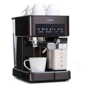 Imagine Klarstein Mașină de cafea Arabica Comfort cu portafiltru, 1350W, 20 bar, 1, 8 l, suprafață de control tactil